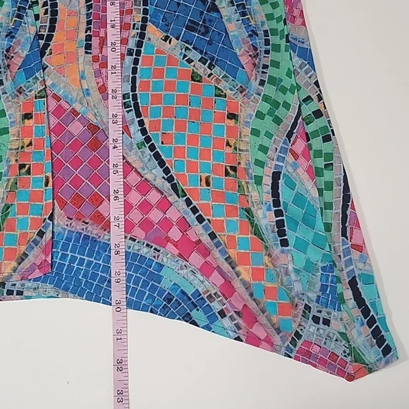 New Soft Surroundings multicolor Marvelous Mosaic topper/cover up women's PL/XL - Picture 10 of 12